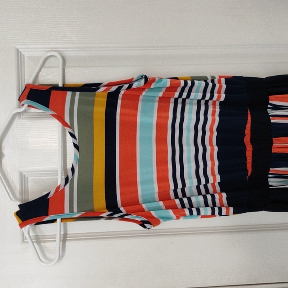 Striped Cropped Jumpsuit - Picture 1 of 4
